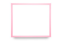 Pink Frame Isolated On White Background.