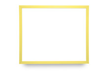 Yellow Frame Isolated On White Background.