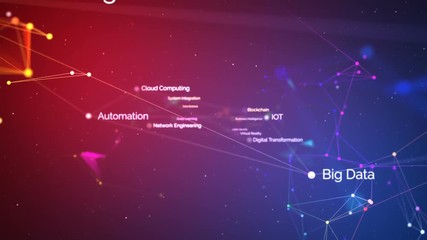 Wall Mural - futuristic technology network concept background