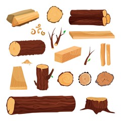 Materials for wood industry.  Logs, boards, branches, wood shavings, firewood, spilled wood