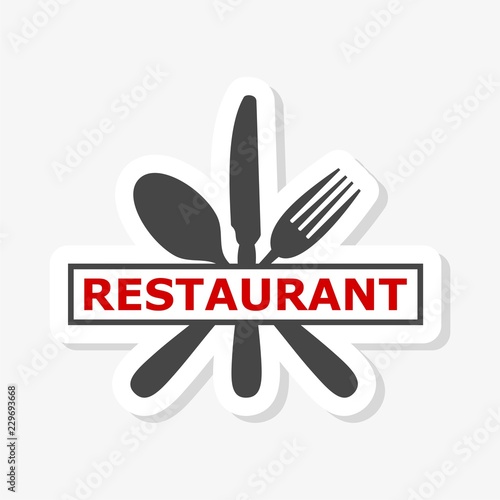 Sign With Spoon Fork And Knife Besteck Logo Logo Modern Restaurant Sticker Buy This Stock Illustration And Explore Similar Illustrations At Adobe Stock Adobe Stock