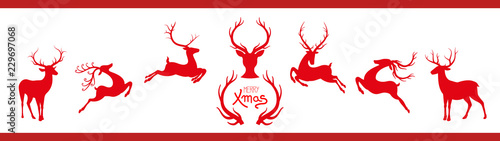 Christmas reindeer set Canvas-taulu