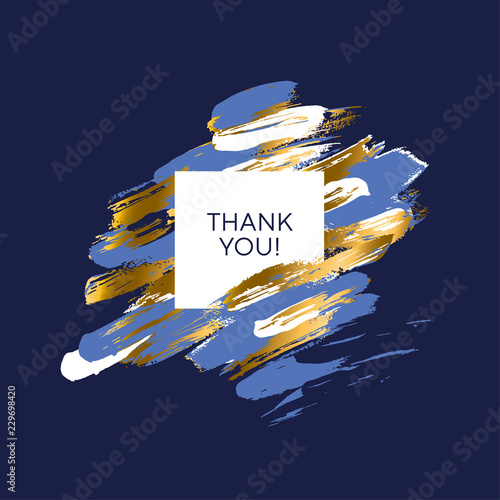 Gold and blue luxury brush ...