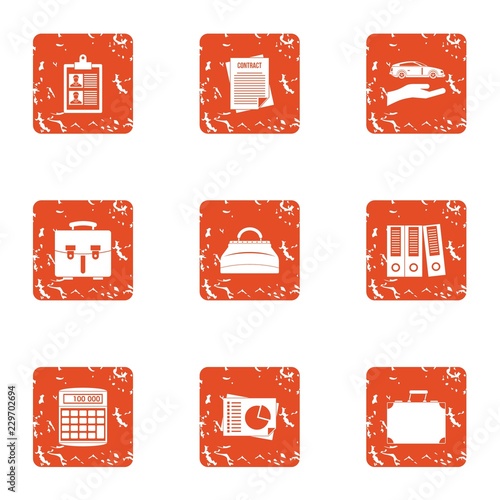 Documentation on car icons set Tableau sur Toile