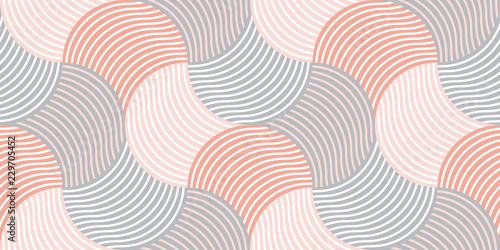 Pastel color 60s style geometric seamless pattern