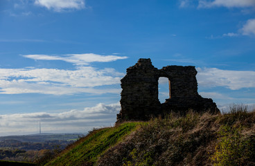 Wall Mural - Medieval ruin of Sandal Castle in Wakefield.Great Britain.