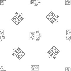 Poster - Smart sound control pattern seamless vector repeat geometric for any web design