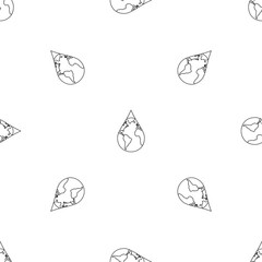 Sticker - Earth water drop pattern seamless vector repeat geometric for any web design