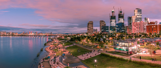 Wall Mural - Han river night view in seoul,south korea