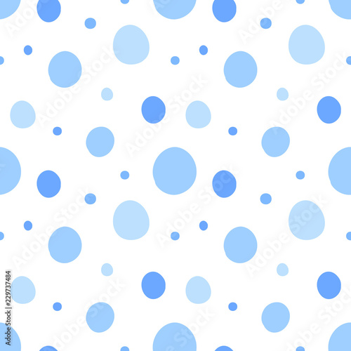 Seamless Pattern Of Blue Circles Concept Of Baby Shower Birthday Holiday Background Wallpaper Wrapping Paper Print For Clothes Cards Banner Vector Illustration For A Boy In Polka Dots Stock Vector Adobe seamless pattern of blue circles