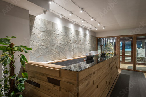 Cuadros en Lienzo Wodeen reception desk in luxury hotel interior