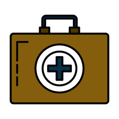 Wall Mural - medical kit isolated icon