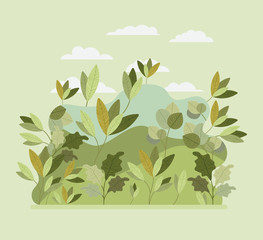 Sticker - natural forest landscape scene