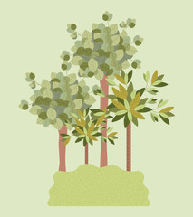 Sticker - natural forest landscape scene