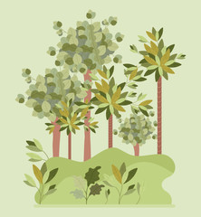 Sticker - natural forest landscape scene