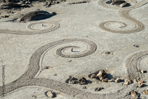 Dessins Géométriques Sur Le Sable De La Plage Buy This