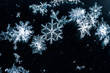 © Evgeniy - fragment of snow texture Snowflakes close-up. crystal clear ice. macro photo. winter. shallow depth of field. Christmas background for layout. christmas theme.