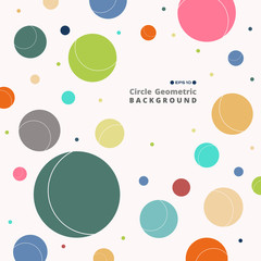 Wall Mural - abstract of colorful retro circle pattern background.