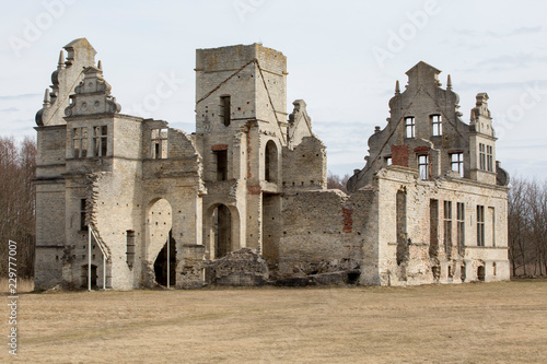 Plakat ruiny starego zamku