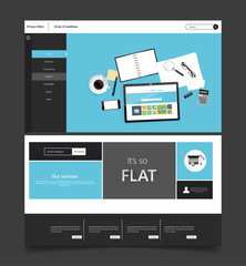 Wall Mural - creative website template designs. vector illustration concepts of web page design for website and m