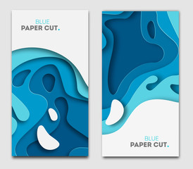 Wall Mural - paper cut design concept for flyers, presentations and posters. vector abstract carving art. white a