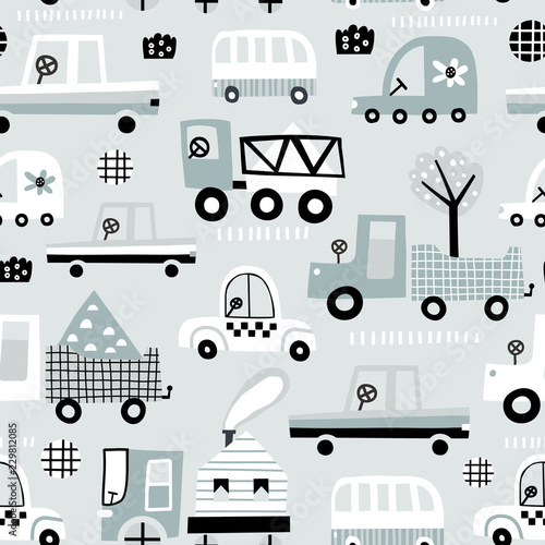 Tapety Transport dziecko-bezszwowy-wzor-z-slicznym-samochodem-idealny
