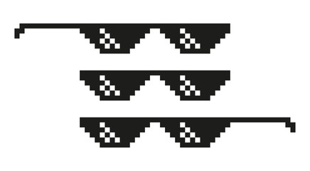 Vector pixel glasses
