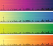 Las Vegas Multiple Color Gradient Skyline Banner