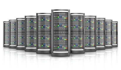 Wall Mural - network workstation servers 3d illustration