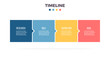 Business infographics. Timeline with 4 steps, options, squares. Vector template.