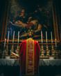 Low Mass in red vestments