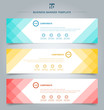 © phochi - Set of banner web templates geometric header design background.