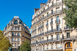 Paris, beautiful building boulevard des Batignolles, typical parisian facade 
