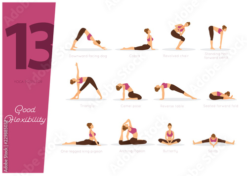 Fotografía 13 yoga poses for good flexibility