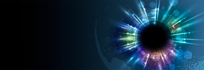 Poster - abstract futuristic fade computer technology business background