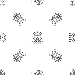 Wall Mural - Water energy wheel pattern seamless vector repeat geometric for any web design