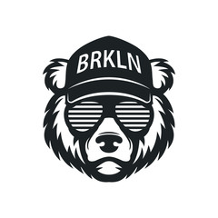 cool bear in sunglasses