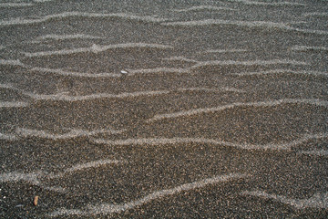 wavy texture of sandy beach on east coast of pacific ocean