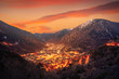 Andorra la Vella skyline at sunset Pyrenees