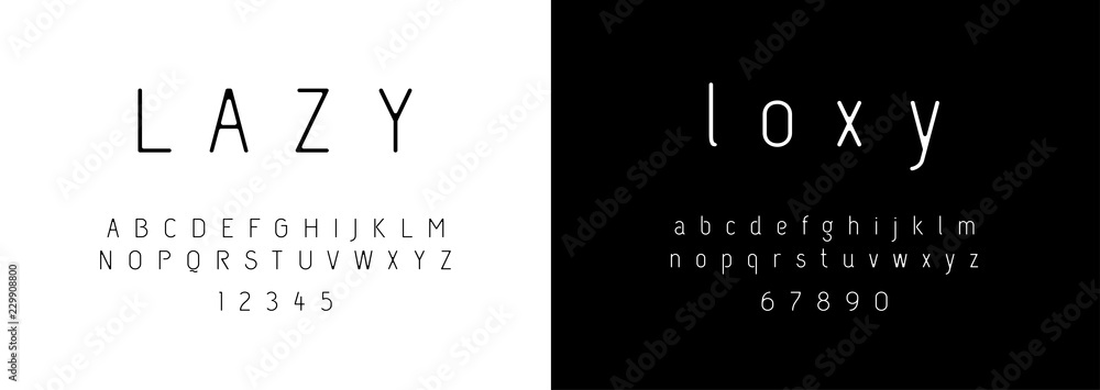 fashion modern alphabet. Typography font uppercase, lowercase and numbers. vector illustrator - obrazy, fototapety, plakaty 