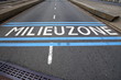 Dutch road marking announcing a environmental zone (Dutch: milieuzone)
