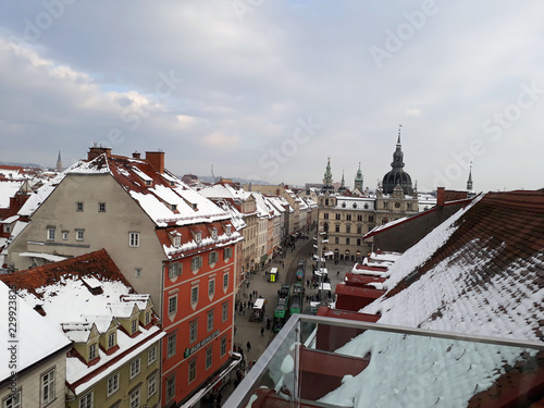 Graz Austria View In Winter Buy This Stock Photo And Explore Similar Images At Adobe Stock Adobe Stock