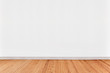 © winston - white wall background with wooden floor