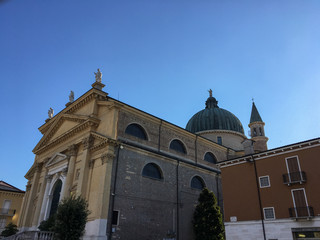 Wall Mural - Cathedral of Villafranca Verona, Italy. The Cathedral of Saints Peter and Paul (18th / 19th century). The building is almost identical to the Church of the Redeemer of Venice