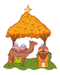 Wall Mural - nativity christmas cartoon