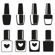 © Olga Sh - Black and white nail polish silhouette collection