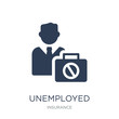 Unemployed icon. Trendy flat vector Unemployed icon on white background from Insurance collection