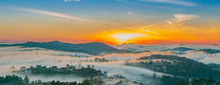 Sun Rise On Da Lat City, The Place Cover Fog Almost Every Morning Early