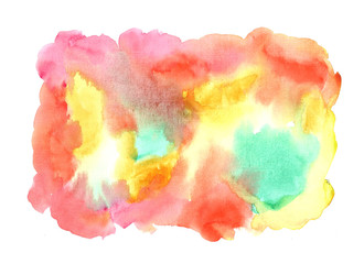 Colorful bright watercolor abstract background