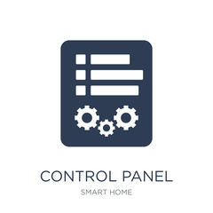 Control panel icon. Trendy flat vector Control panel icon on white background from smart home collection